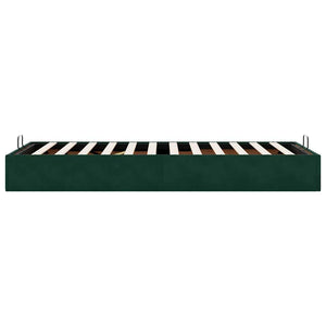 Ottoman Bett Dunkelgrün 80x200 cm Samt
