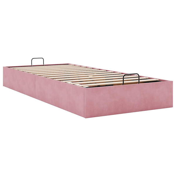 Ottoman Bett Rosa Samt 80x200 cm