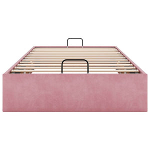 Ottoman Bett Rosa Samt 80x200 cm