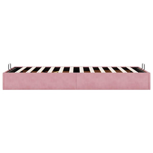 Ottoman Bett Rosa Samt 80x200 cm