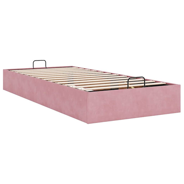 Ottoman Bett Rosa Samt 80x200 cm
