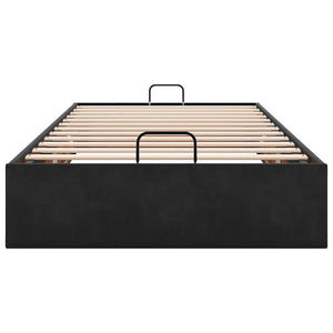 Ottoman Bett Schwarz 90x190 cm Samt