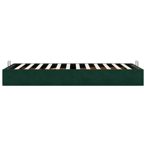 Ottoman Bett Dunkelgrün 90x190 cm Samt