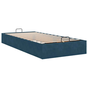 Ottoman Bett Dunkelblau 90x190 cm Samt