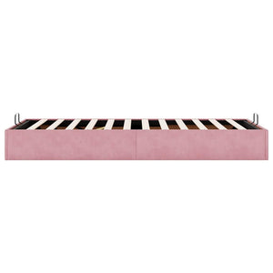 Ottoman Bett Rosa Samt 90x190 cm