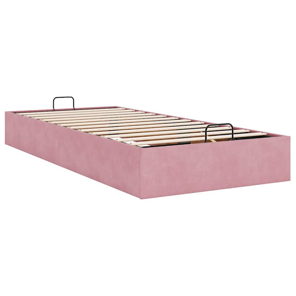 Ottoman Bett Rosa Samt 90x190 cm