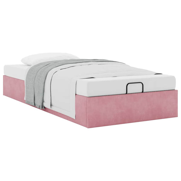 Ottoman Bett Rosa 90x200 cm Samt