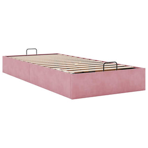 Ottoman Bett Rosa 90x200 cm Samt