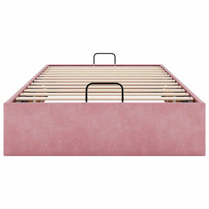 Ottoman Bett Rosa 90x200 cm Samt
