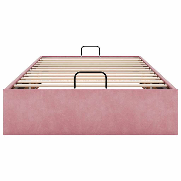 Ottoman Bett Rosa 90x200 cm Samt
