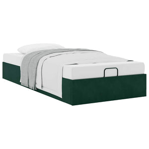 Ottoman Bett Dunkelgrün 100x200 cm