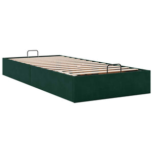 Ottoman Bett Dunkelgrün 100x200 cm