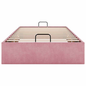 Ottoman Bett Rosa Samt 100x200 cm