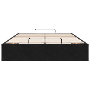 Ottoman Bett Schwarz Samt 120x190 cm