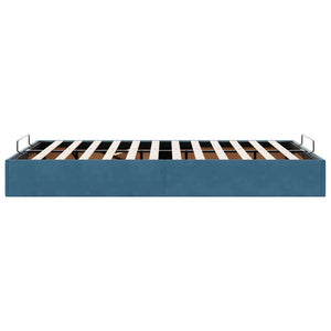 Ottoman Bett Dunkelblau 120x190 cm Samt