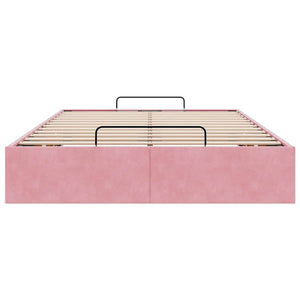 Ottoman Bett Rosa 120x190 cm Samt
