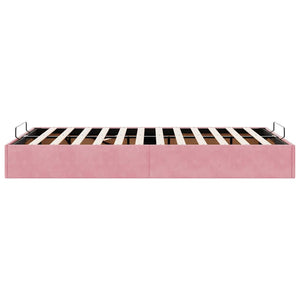 Ottoman Bett Rosa 120x190 cm Samt