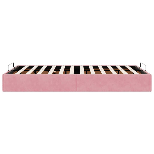 Ottoman Bett Rosa 120x190 cm Samt
