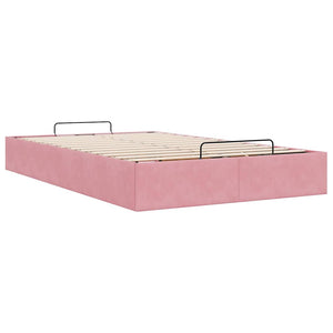 Ottoman Bett Rosa 120x190 cm Samt