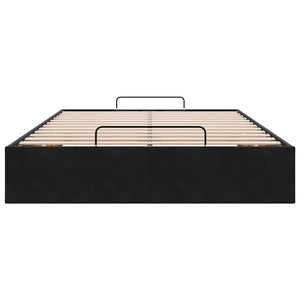 Ottoman Bett 120x200 cm Samt Schwarz