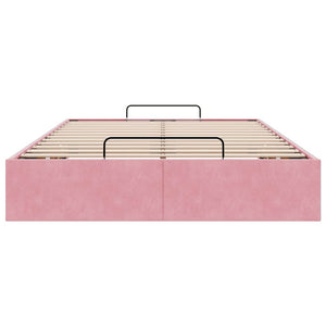 Ottoman Bett Rosa 120x200 cm Samt