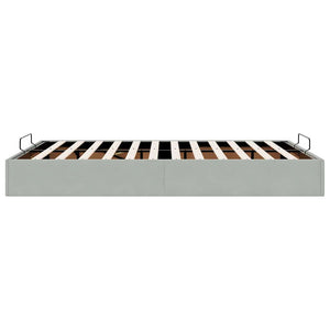 vidaXL Lit ottoman sans matelas Gris clair 140x190 cm Velours