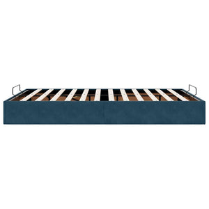 Ottoman Bett Dunkelblau 140x190 cm Samt