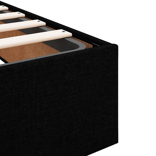 Ottoman Bett 140x200 cm Schwarz Samt