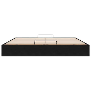 Ottoman Bett Schwarz 160x200 cm Samt