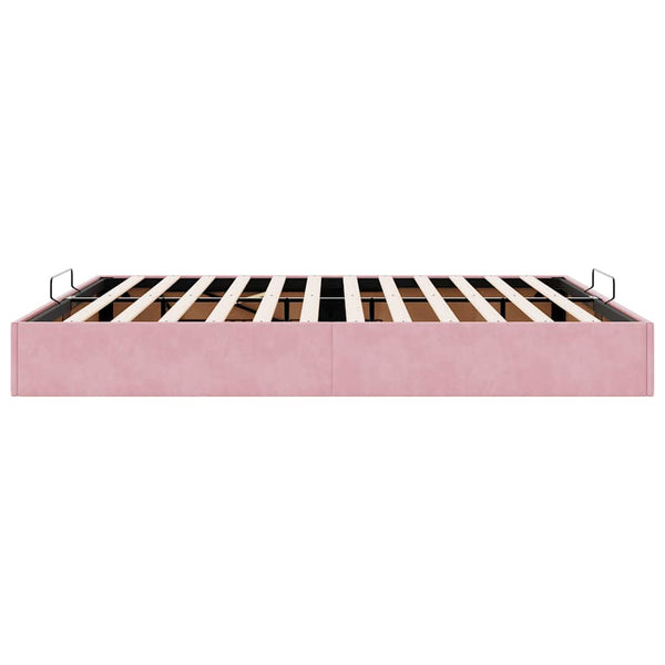 Ottoman Bett Rosa 160x200 cm Samt