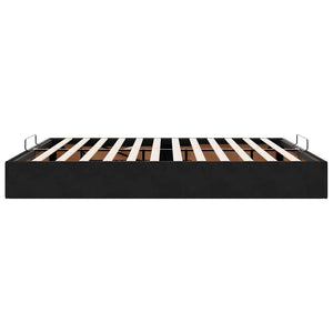 Ottoman Bett 180x200 cm Schwarz Samt