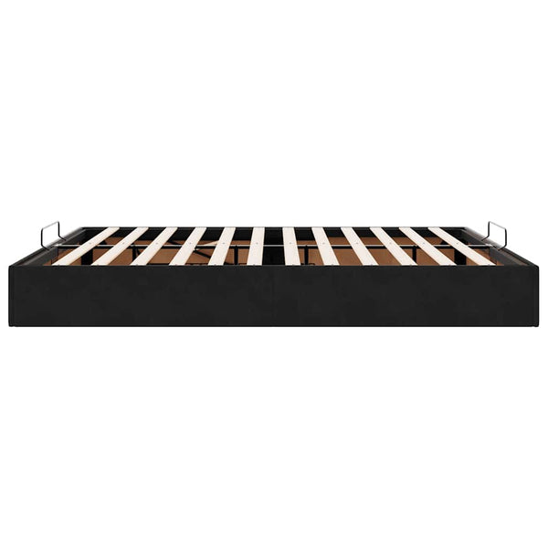 Ottoman Bett 180x200 cm Schwarz Samt