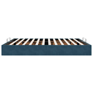 Ottoman Bett Dunkelblau 180x200 cm Samt