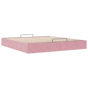 Ottoman Bett Rosa 180x200 cm Samt
