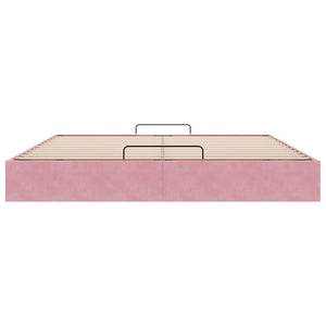 Ottoman Bett Rosa 180x200 cm Samt