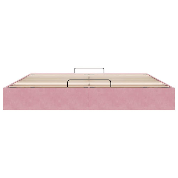 Ottoman Bett Rosa 180x200 cm Samt
