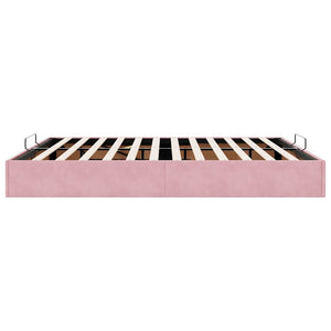 Ottoman Bett Rosa 180x200 cm Samt