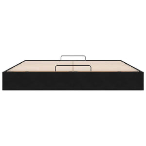 Ottoman Bett 200x200 Schwarz Samt