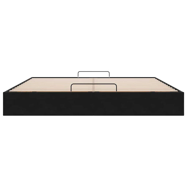 Ottoman Bett 200x200 Schwarz Samt