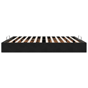 Ottoman Bett 200x200 Schwarz Samt