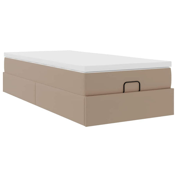 Ottoman Bett 80x200 cm Cappuccino-Braun Kunstleder