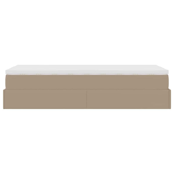 Ottoman Bett 80x200 cm Cappuccino-Braun Kunstleder
