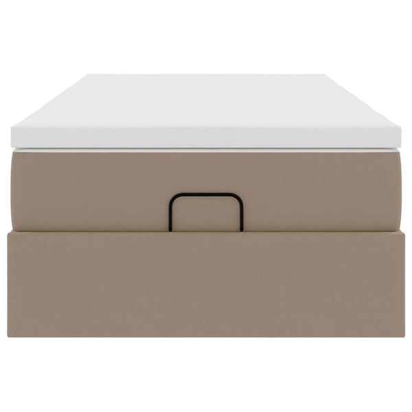 Ottoman Bett mit Matratze Cappuccino 90x190 cm