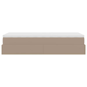 Ottoman Bett mit Matratze Cappuccino 90x190 cm