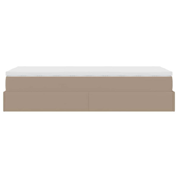 Ottoman Bett mit Matratze Cappuccino 90x190 cm