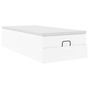 Ottoman Bett mit Matratze 90x200 cm Weiß