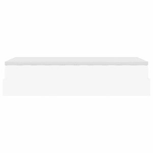 Ottoman Bett mit Matratze 90x200 cm Weiß