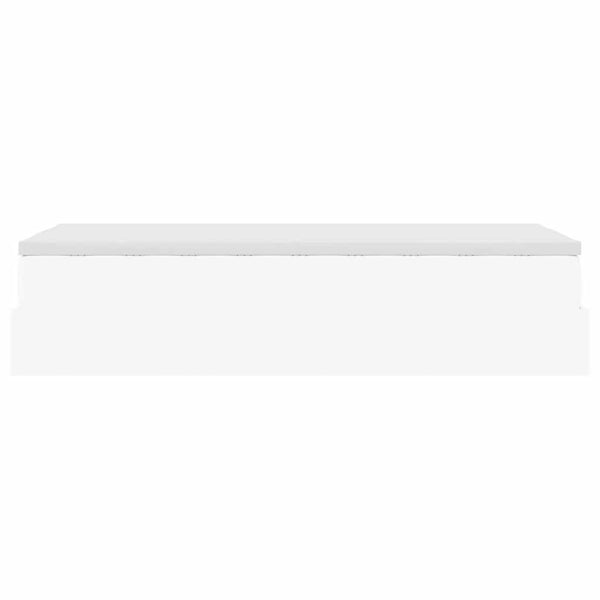 Ottoman Bett mit Matratze 90x200 cm Weiß