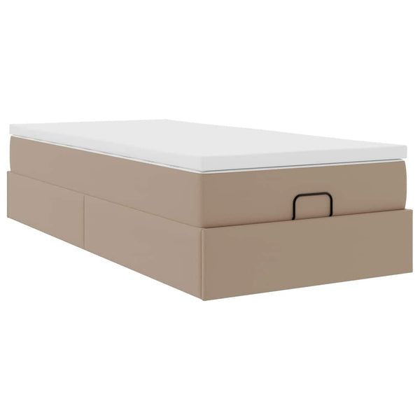 Ottoman Bett mit Matratze Cappuccino 90x200 cm