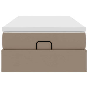 Ottoman Bett mit Matratze Cappuccino 90x200 cm